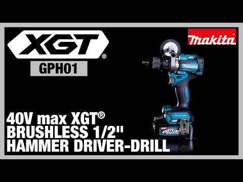 demonstration video of makita gph01 hammer drill in use on heavy-duty wood application
