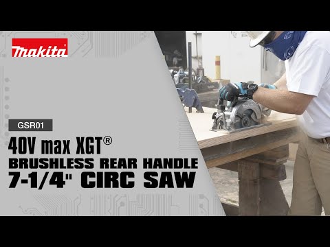 promotional video of makita 40v xgt 7-1/4 inch saw showcasing features and runtime

