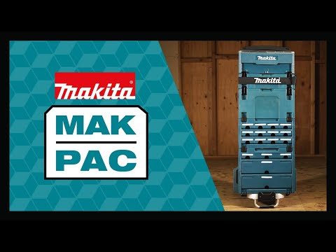 jobsite video showing makita large case in use with tools and accessories
