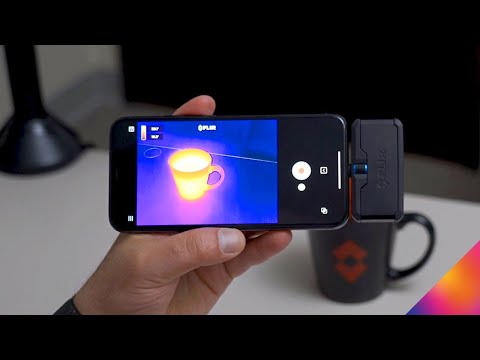FLIR ONE Pro thermal camera video demonstrating real-time inspection and image capture on iPhone using the FLIR ONE app