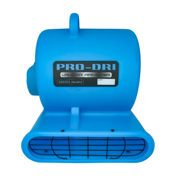 Front view of Pro-Dri 2.9 Amp Laminar Air Mover showing durable blue housing