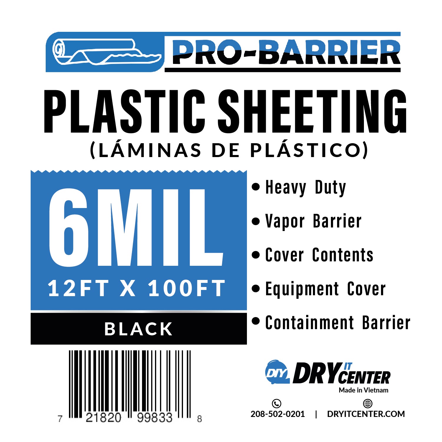 Pro-Barrier Plastic Sheeting – Heavy-Duty Poly Moisture Barrier