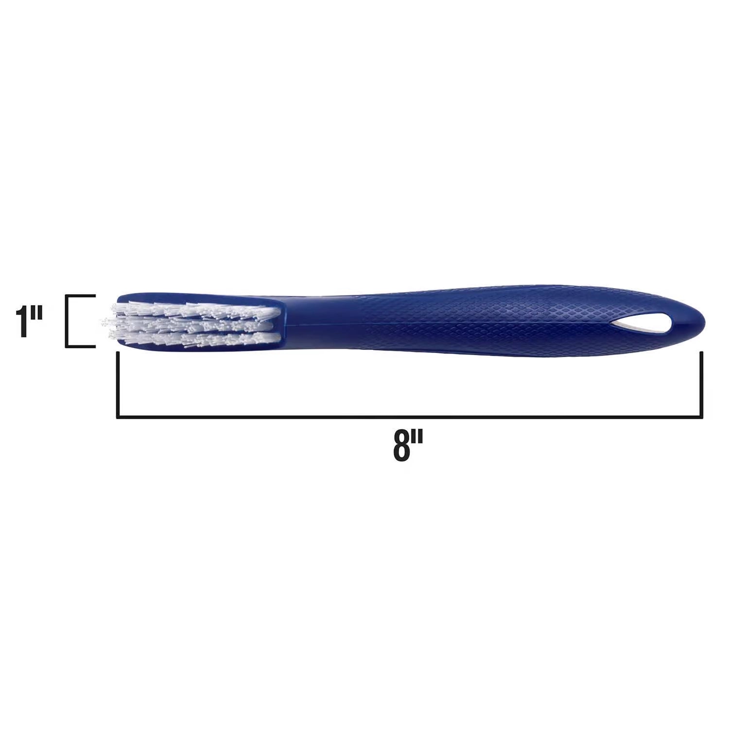 QEP Grout Cleaning Brush shown next to ruler for scale reference
