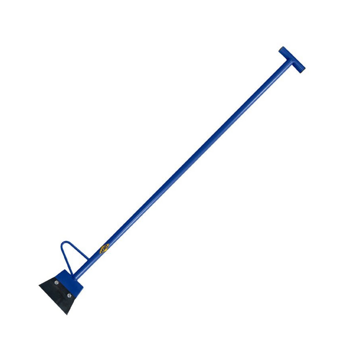 Front view of QEP 7-inch floor scraper showing full blade, handle, and kickplate
