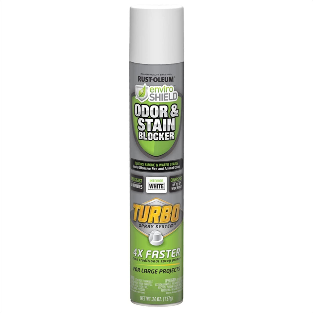 ENVIROSHIELD-ODOR & STAIN BLOCKER TURBO WHITE- SPRAY CAN- RUSTOLEUM