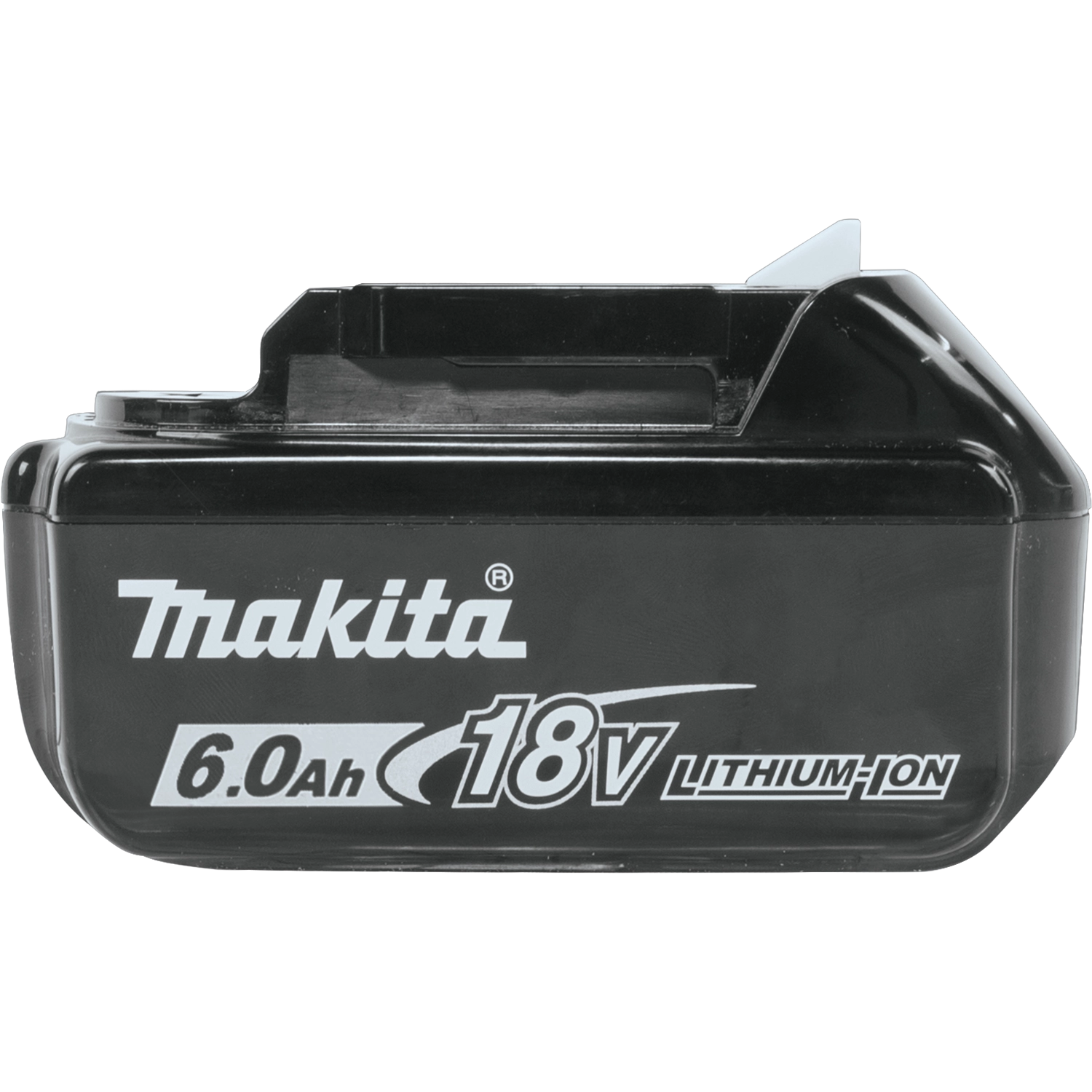 right side of makita 6ah battery showing vent and molded design
