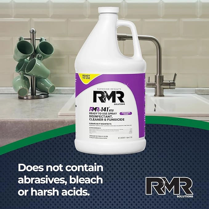 RMR-141 disinfectant used in residential kitchen area
