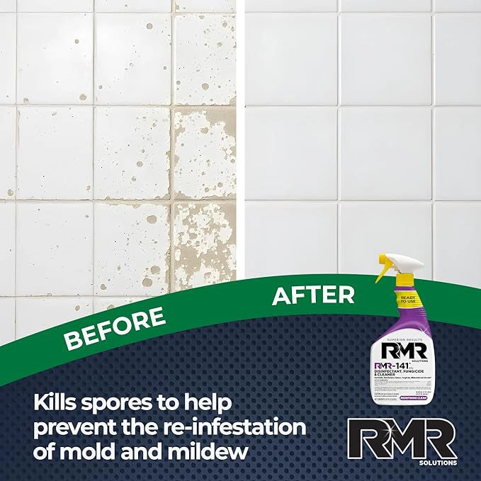 Side-by-side comparison showing surface before and after RMR-141 treatment
