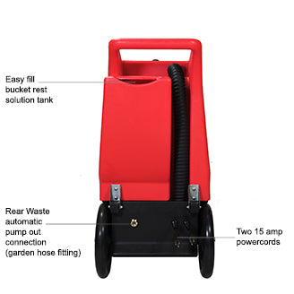 RotoVac Monsoon 500 in action cleaning commercial carpet
