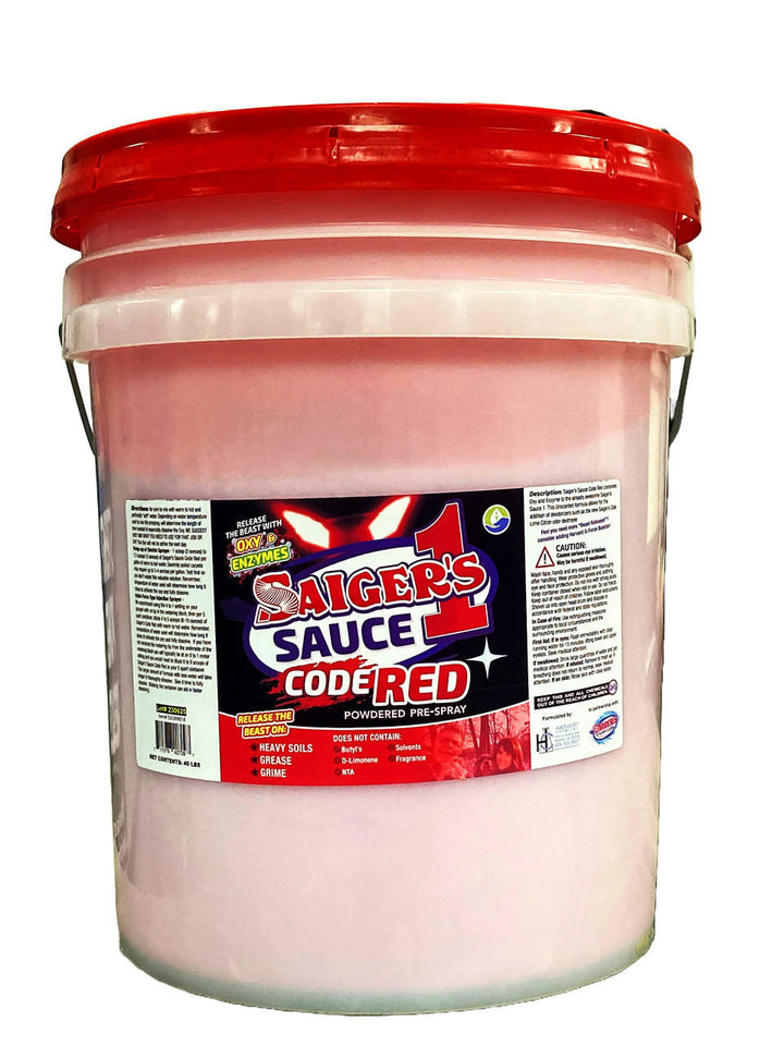 Saiger's Sauce Code Red – Oxy-Enzyme Carpet Pre-Spray (6.5 lbs)