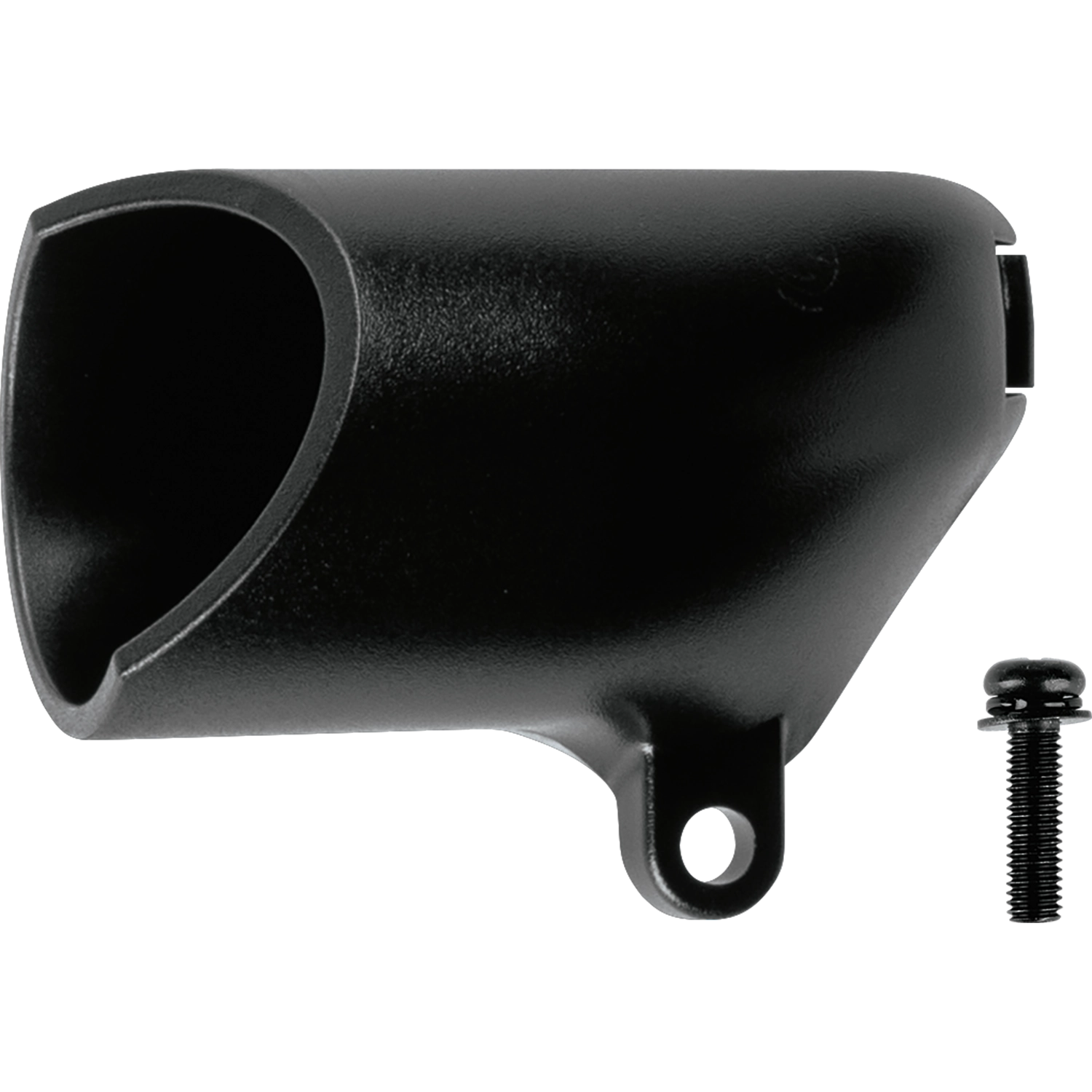 side view of makita dust attachment showing mounting screw and connection point
