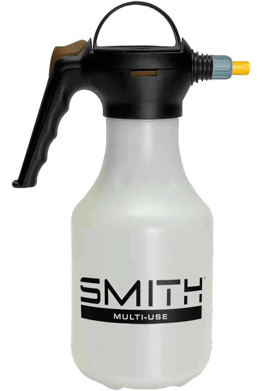 Front view of Smith Multi-Use 48oz chemical-resistant sprayer with trigger handle and wide mouth tank
