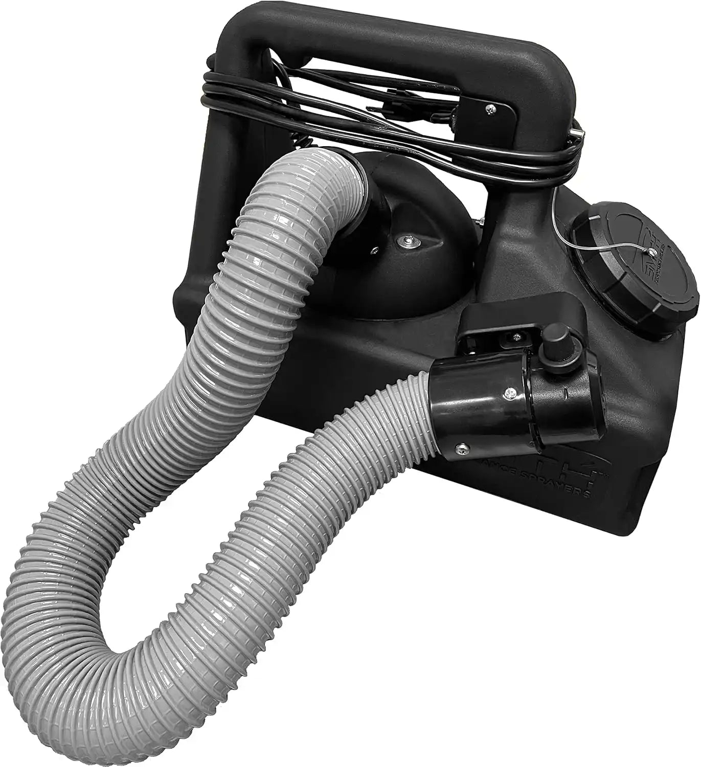 Transparent flexible tube connecting fogger head to solution tank
