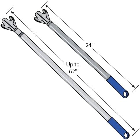 Sphergo cleaning pole next to person for full-length scale comparison
