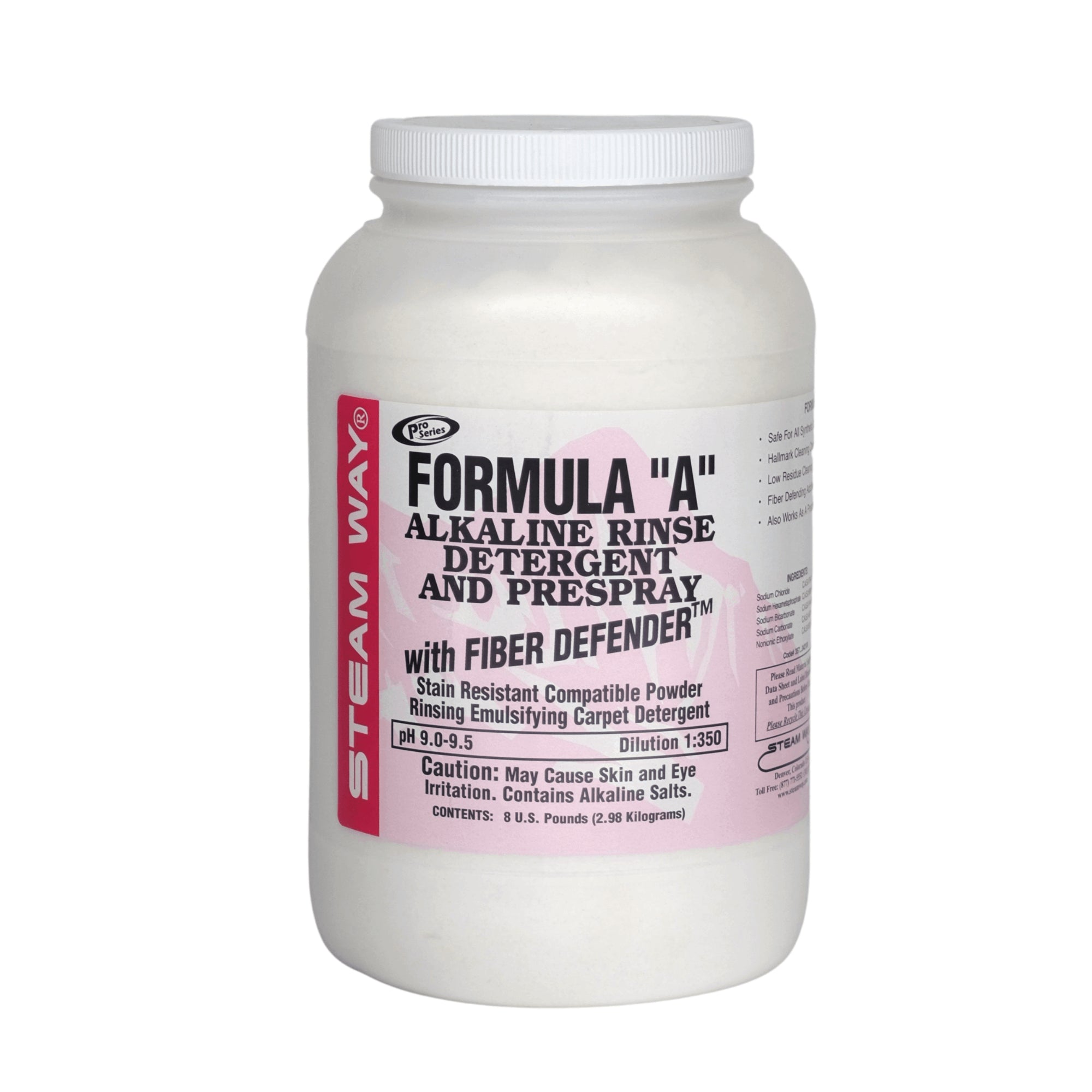 Steam Way Formula A – Professional Carpet Cleaning Powder (Powdered Concentrate)