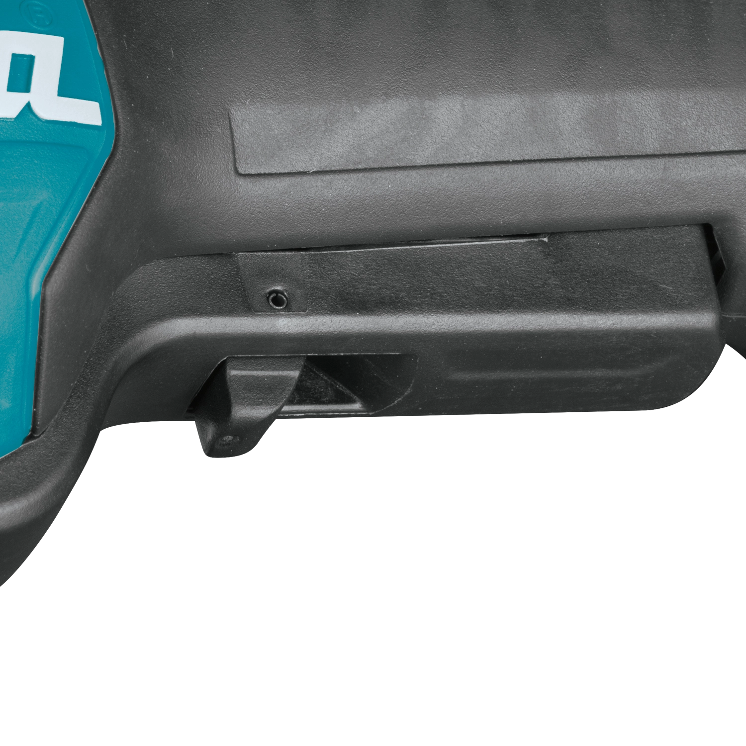 switch detail and label on makita grinder with makita branding visible
