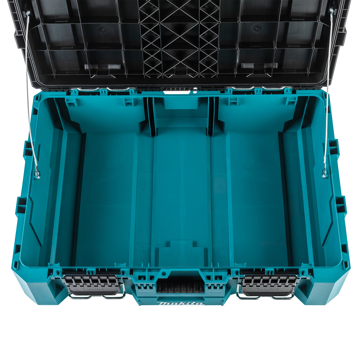 Top view of MAKTRAK storage box with internal container visible
