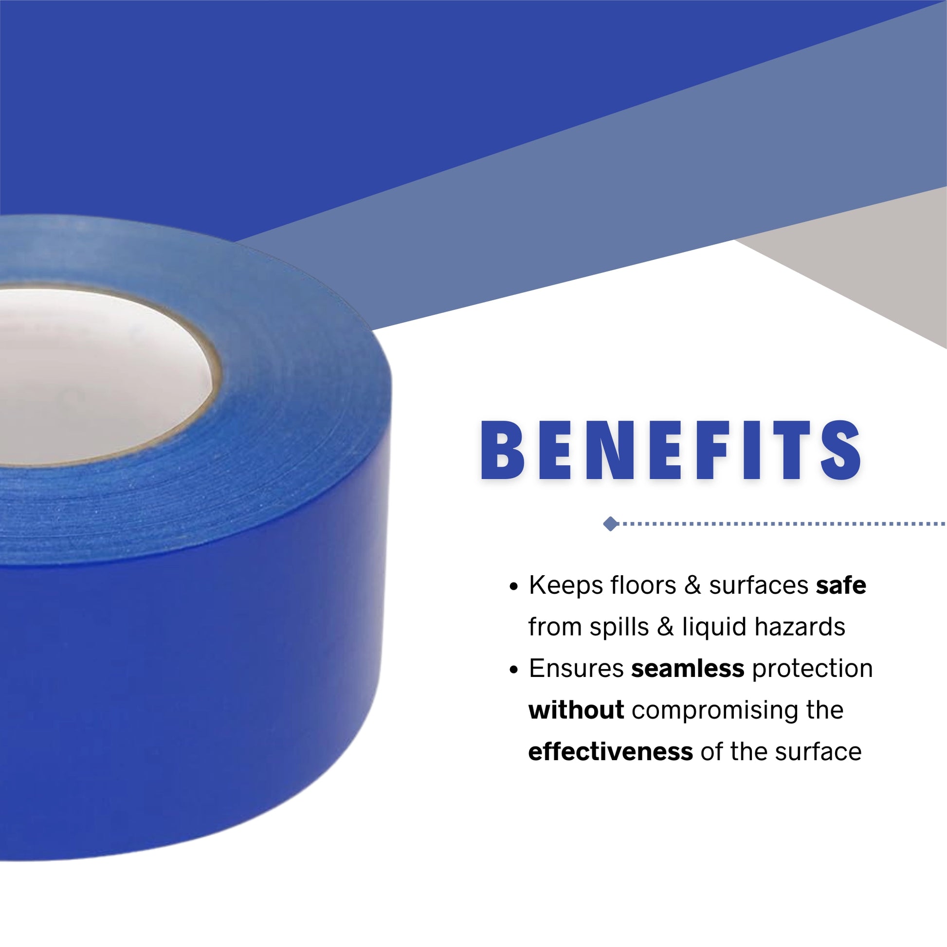 Trimaco Aqua Shield seam tape benefits including long-lasting hold and surface protection
