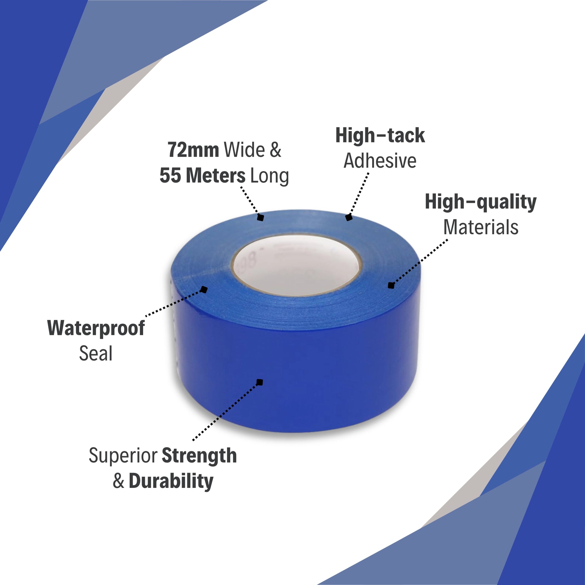 Trimaco Aqua Shield seam tape features including waterproof backing and 72mm width
