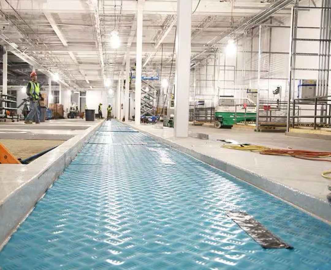 Trimaco AquaShield used as a walkway protector in large commercial construction zone
