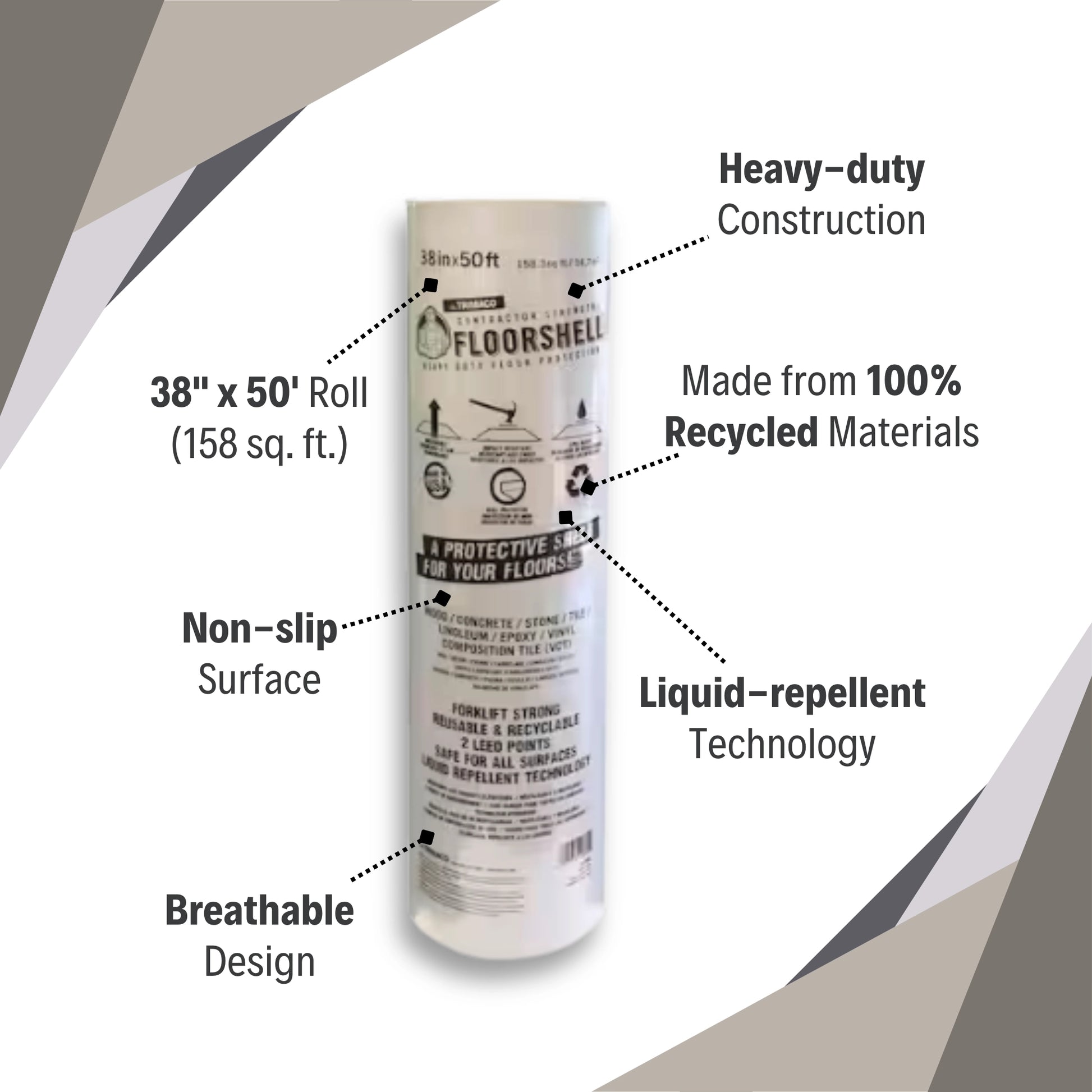 Trimaco FloorShell product showing material texture and protective features
