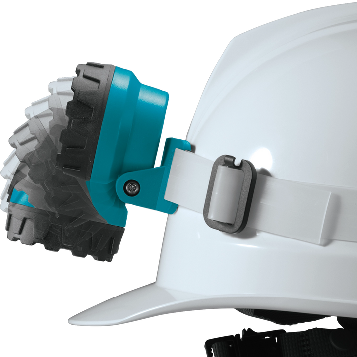 turning the head of the makita 18v lxt led headlamp to adjust beam angle
