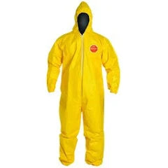 Dupont Tychem Yellow Coverall w/Hood & Boot 2XL