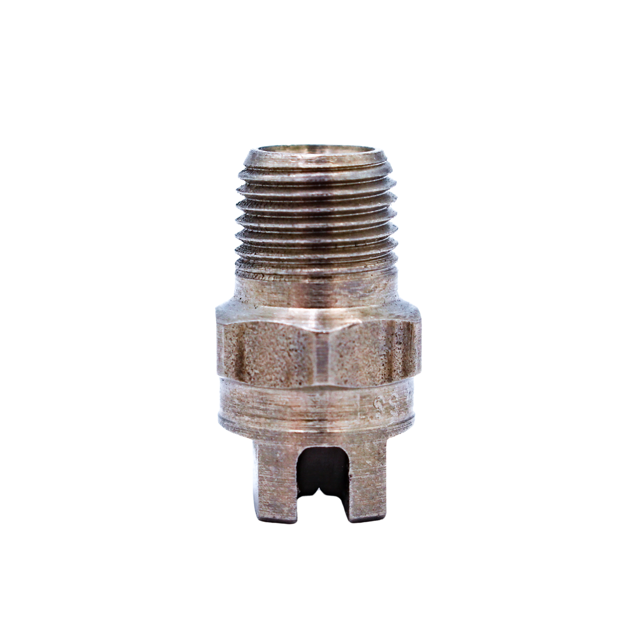 upside down view showing nozzle base and internal threading
