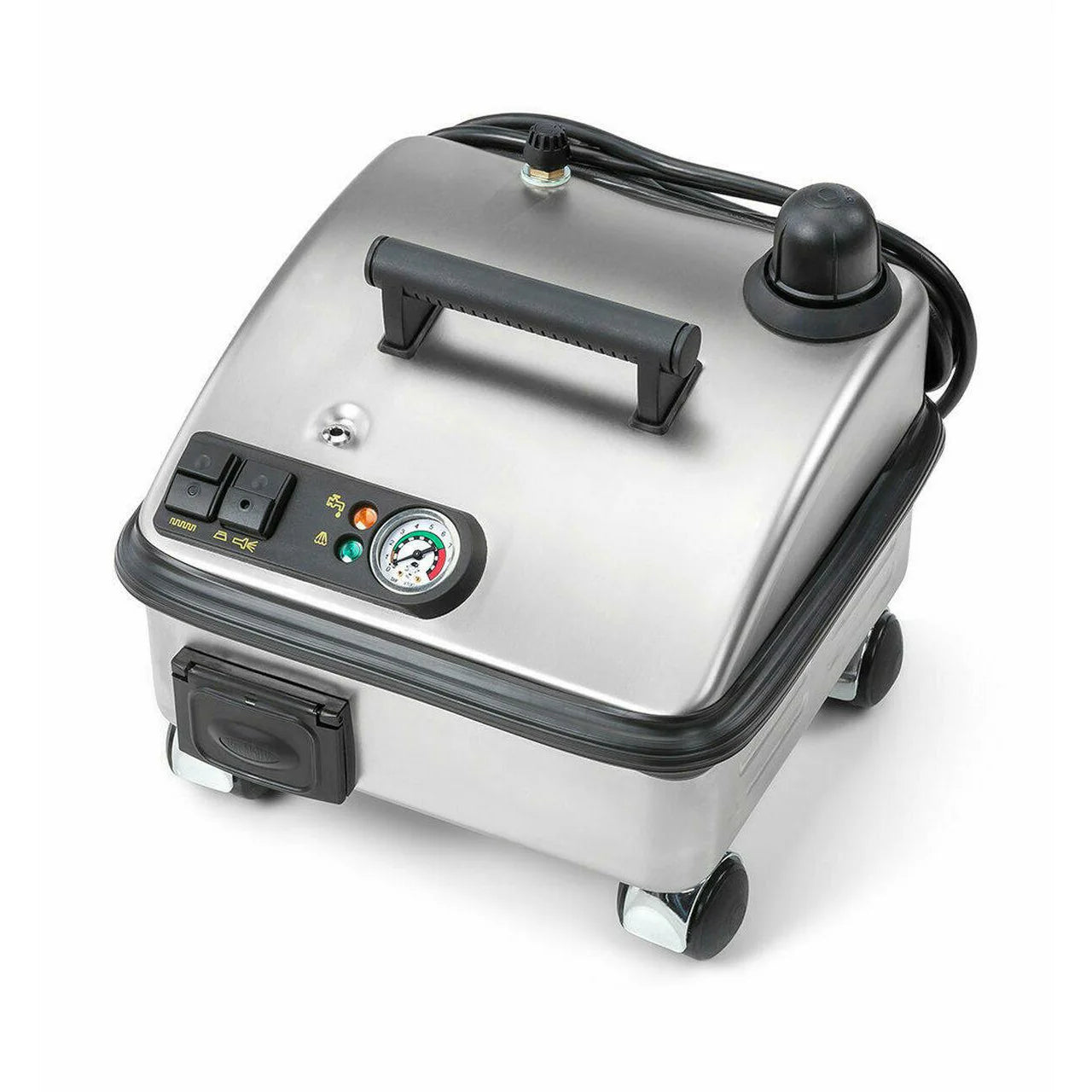 Vapor Clean Pro6 Solo vacuum hose and steam outlet shown with secure connection and airflow path

