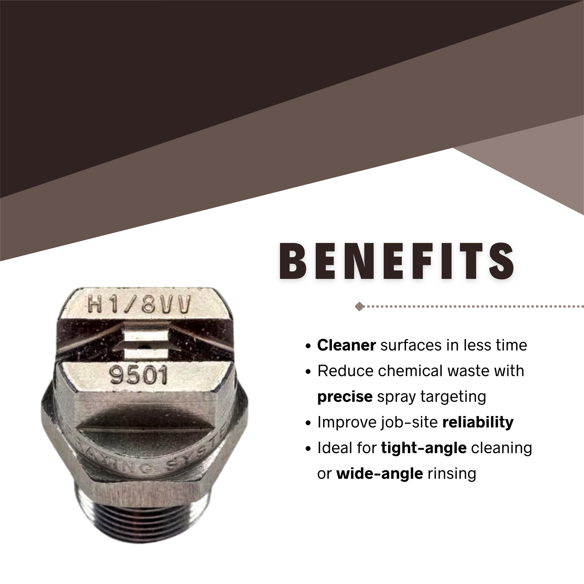 benefits of stainless steel vee jet nozzle highlighted in high-pressure use
