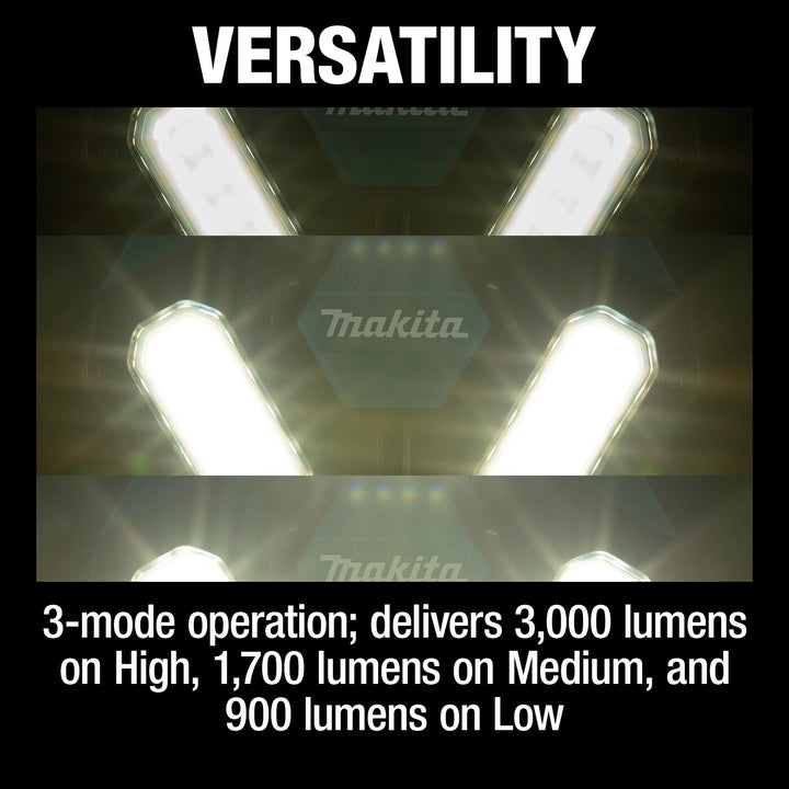 versatility of makita 18v lxt tower work light for indoor and outdoor lighting
