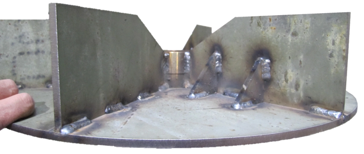 Component part of Vortec Beast vacuum showing motor housing and belt system
